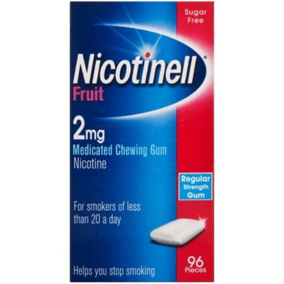 Nicotinell Fruit Medicated Chewing Gum 2mg x 96 / 204 -   Johnson & Johnson EasyMeds Pharmacy