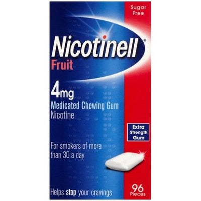 Nicotinell Fruit Medicated Chewing Gum 4mg x 96 -   Johnson & Johnson EasyMeds Pharmacy