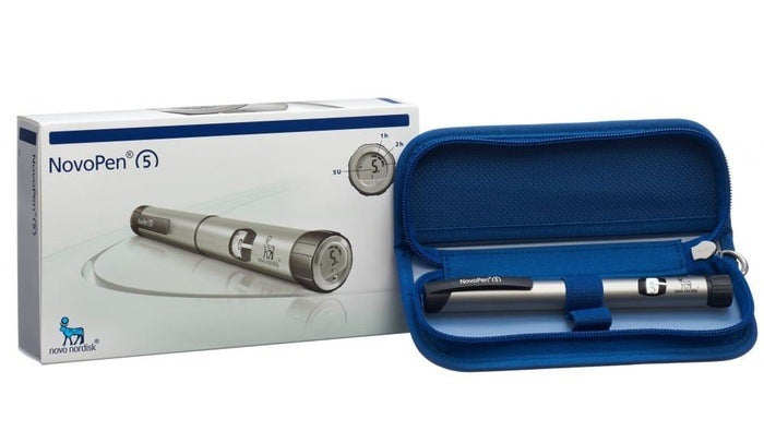 NovoPen 5 Cartridge Pen by Novo Nordisk Blue/Silver | Free UK P&P -   Novo Nordisk EasyMeds Pharmacy