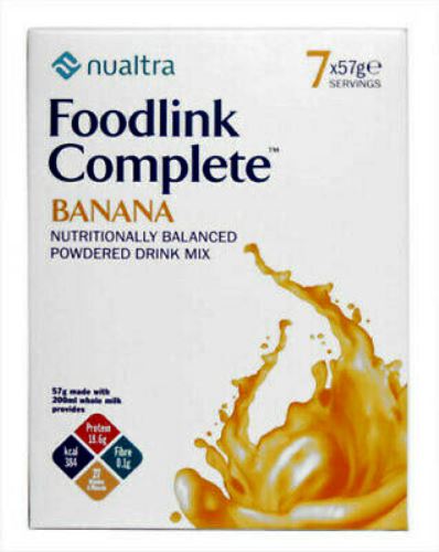 Nualtra Foodlink Complete Powder Banana (with Fibre) (63g x7) -   Nualtra EasyMeds Pharmacy