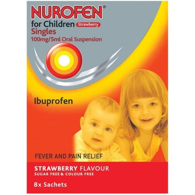 Nurofen for Children Single Sachets x8 Strawberry -   Reckitt Benckiser EasyMeds Pharmacy