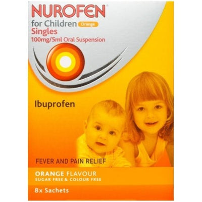 Nurofen Orange Single Sachets x 8 for Children -   Reckitt Benckiser EasyMeds Pharmacy