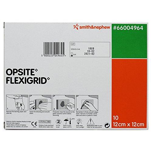 Opsite FlexiGrid Water Resistant Film Dressings 12cm x 12cm x 10 -   Smith & Nephew EasyMeds Pharmacy