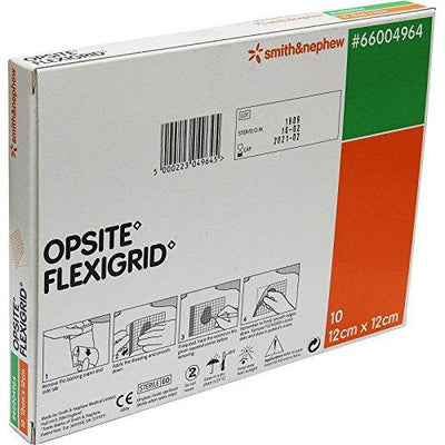 Opsite FlexiGrid Water Resistant Film Dressings 12cm x 12cm x 10 -   Smith & Nephew EasyMeds Pharmacy