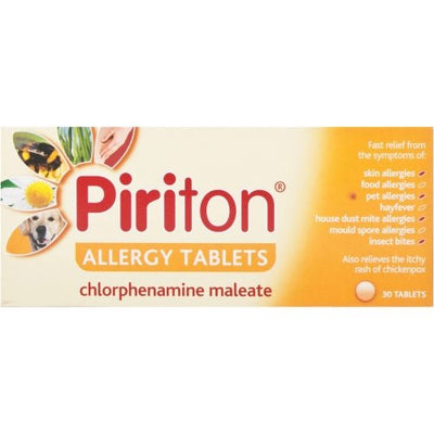 Piriton Allergy Tablets - Pack of 30 -   Glaxo Smithkline EasyMeds Pharmacy