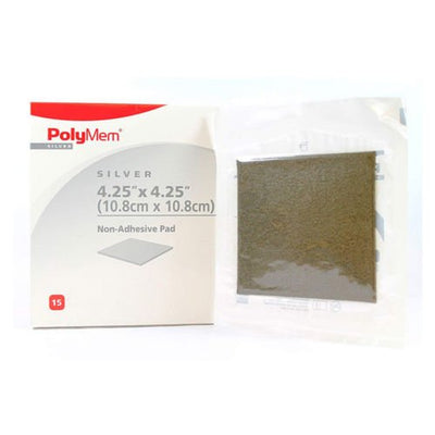 Polymem Silver Non Adhesive Pad Dressing 10.8cm x 10.8cm x 15 -   Aspen Medical EasyMeds Pharmacy