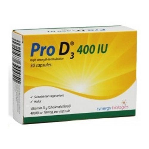 Pro D3 Vitamin D3 400IU Capsules x 30 -   Synergy Biologics EasyMeds Pharmacy