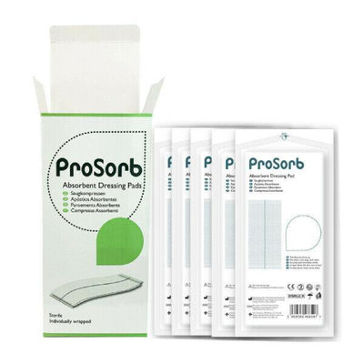 Prosorb Sterile Absorbent Low Adherent Wound Dressing Pads 10cm x 20cm x 25 -   JFA Medical EasyMeds Pharmacy