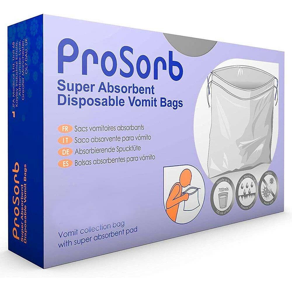 Prosorb Super Absorbent Disposable Sick Vomit Bags x 20 -   JFA Medical EasyMeds Pharmacy