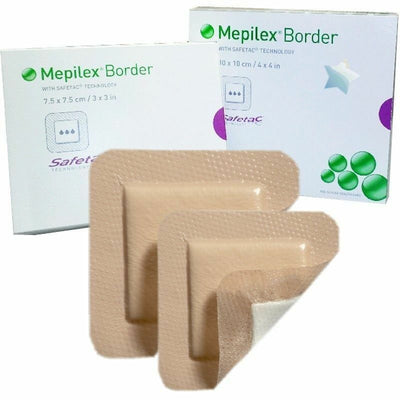 Mepilex Border Soft Silicone Absorbent Adhesive Dressings 15cm x 17.5cm -   Molnlycke EasyMeds Pharmacy