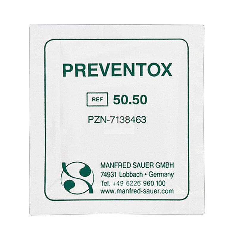 Sauer 50.50 Preventox Skin Adhesive Protection Single Wipes x 50 -   Salts EasyMeds Pharmacy