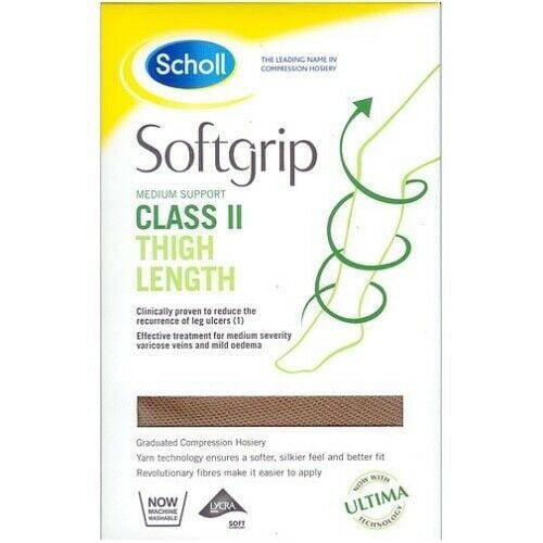 Scholl Softgrip Ultima Class 2 Closed Toe Thigh Length Stockings, Small, Natural -   Scholl EasyMeds Pharmacy