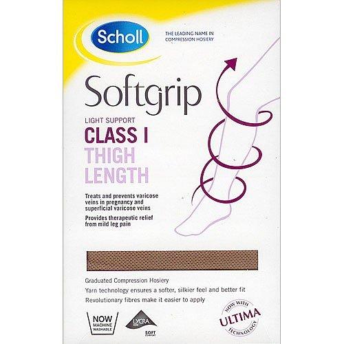 Scholl Softgrip  CL1 Thigh Closed Toe Compression Stockings Natural L -   Scholl EasyMeds Pharmacy