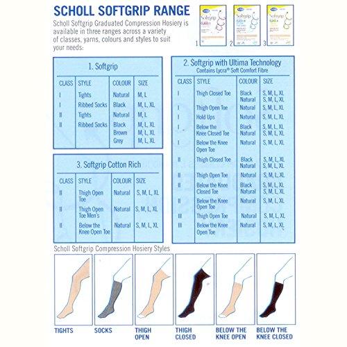 Scholl Softgrip  CL1 Thigh Closed Toe Compression Stockings Natural L -   Scholl EasyMeds Pharmacy