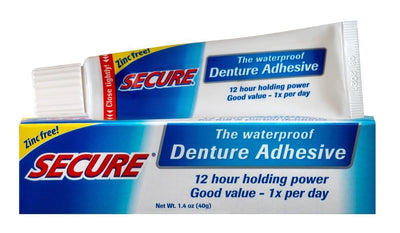 Secure Denture Adhesive Bonding Cream 40g x 8 Packs -   Secure EasyMeds Pharmacy