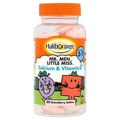 Seven Seas Haliborange Mr Men Little Miss Calcium and Vitamin D Strawberry Softies 30 Capsules by Seven Seas -   Seven Seas EasyMeds Pharmacy