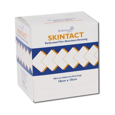 Skintact Low Adherent Absorbent Dressings 10cm x 10cm x 100 -   Skintact EasyMeds Pharmacy