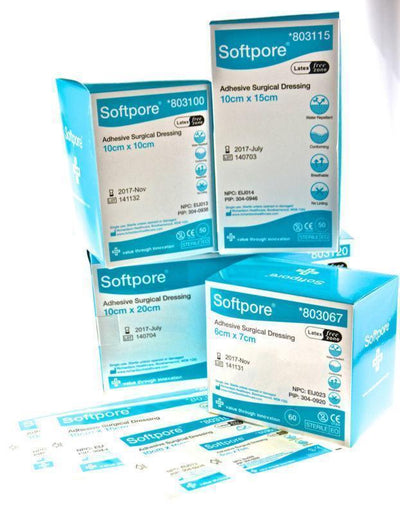 Softpore Dressings 10 x 25 cm  | Wounds Ulcers | Adhesive | 803125 -   Richardsons Healthcare EasyMeds Pharmacy