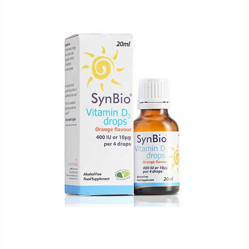 SynBio Vitamin D3 100 IU Drops 20ml -   Synergy Biologics Ltd EasyMeds Pharmacy