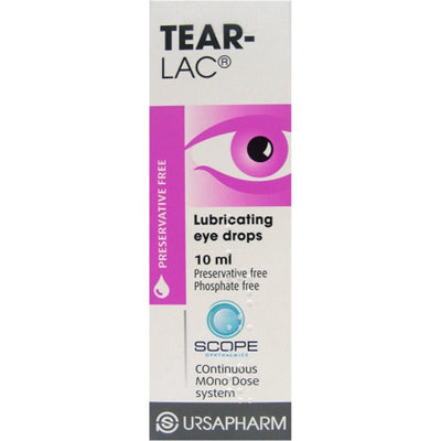 Tear-Lac Lubricating Preservative Free Eye Drops - 10ml -   Scope Opthalmics EasyMeds Pharmacy