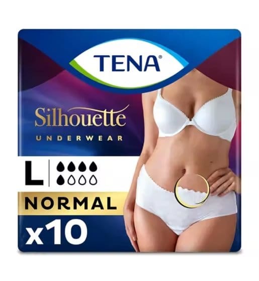 Tena Lady Silhouette Pants Normal Large - Pack of 10 (Incontinence Pants) -   Tena EasyMeds Pharmacy