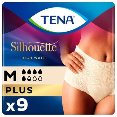 TENA Lady Silhouette Pants Plus Creme Medium x 1 Pack of 9 Incontinence Pants -   Tena EasyMeds Pharmacy