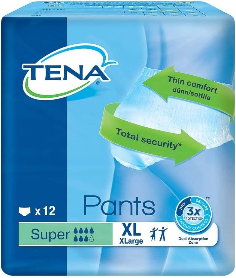 Tena Super Incontinence Pants XL x 12 x 4 Packs -   Tena EasyMeds Pharmacy