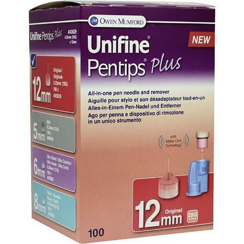 Unifine Pentips Plus 29Gauge Pen Needles 12mm x 100 -   Owen Mumford EasyMeds Pharmacy