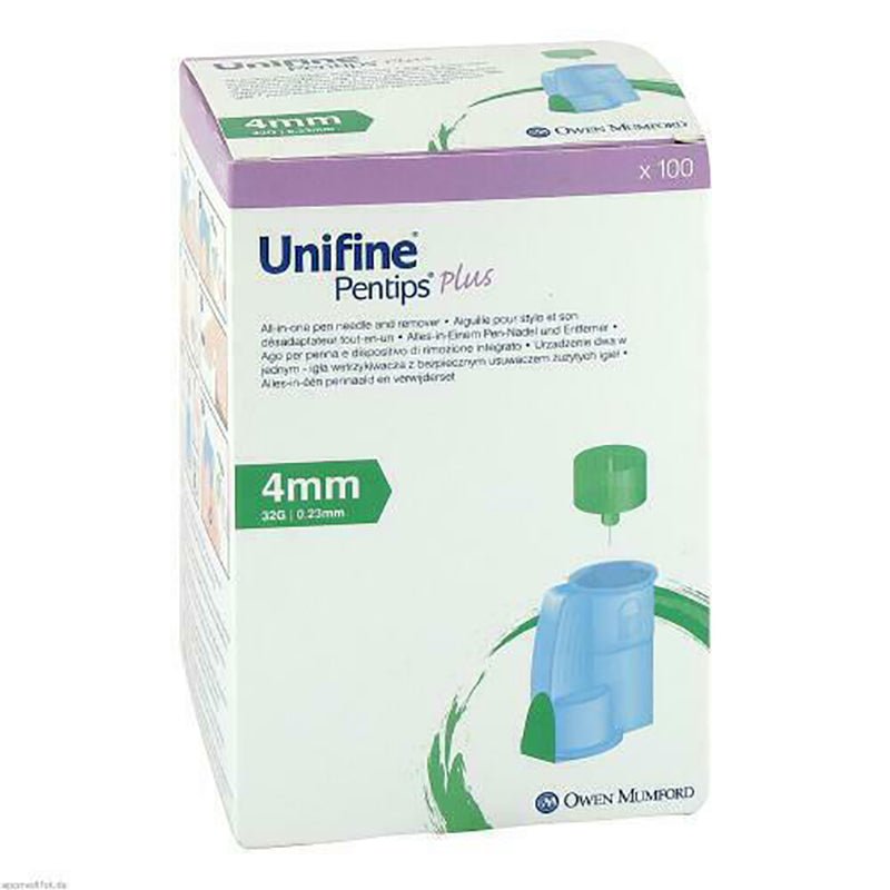 Unifine Pentips Plus 32Gauge Pen Needles 4mm x 100 -   Owen Mumford EasyMeds Pharmacy